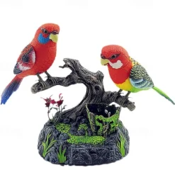 Sound Activated Chirping Bird,Interactive Toy, Eelctric Birds Talking Parrots Electronic Pets Office Home Decoration Pen Holders Kids Toys