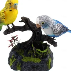 Sound Activated Chirping Bird,Interactive Toy, Eelctric Birds Talking Parrots Electronic Pets Office Home Decoration Pen Holders Kids Toys