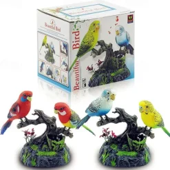 Sound Activated Chirping Bird,Interactive Toy, Eelctric Birds Talking Parrots Electronic Pets Office Home Decoration Pen Holders Kids Toys