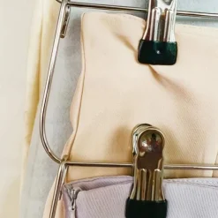 Space Saving Metal Multi-Layer Pants Trousers Skirt Hanger Foldable Closet Hanger With Non-Slip Clips