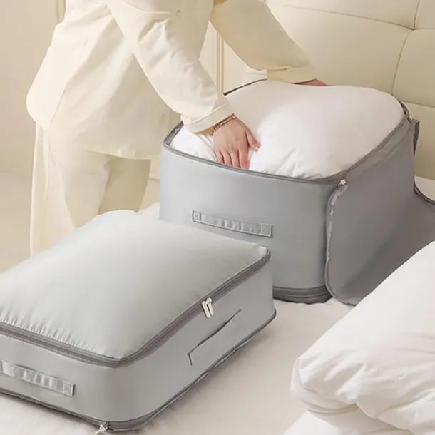 Space Saving Self Compression Organizer, Oxford Fabric Compression Bags for Clothes, Blankets, Comforters, Extra Large Travel & Storage Organizer for Quilts and Winter Jackets