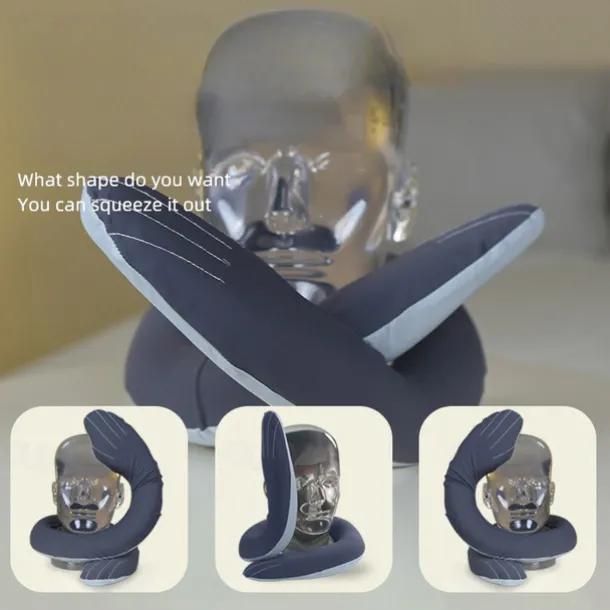 Spiral Travel Neck Pillow Lightweight for Comfort on Airplane Office Home Travel can be Shaped Ergonomic Design Ideal for Adults and Kids