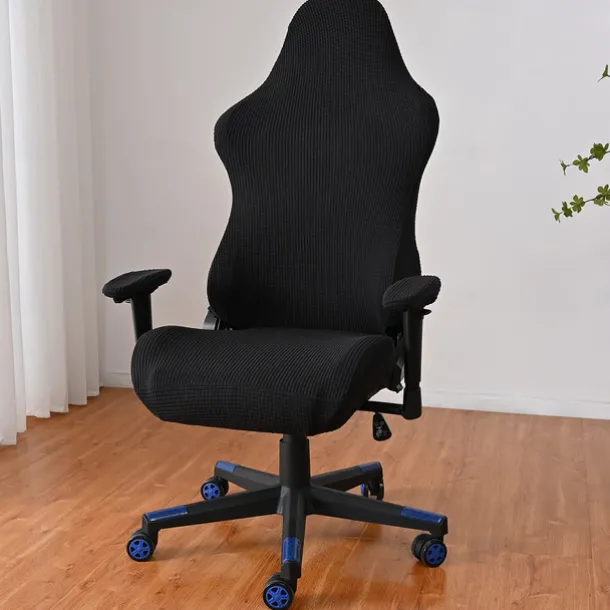 Split Office Chair Cover Gaming Chair Covers Burgundy Stretch Washable Computer Chair Slipcovers for Armchair, Swivel Chair, Gaming Chair,Computer boss Chair