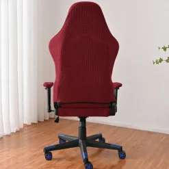 Split Office Chair Cover Gaming Chair Covers Burgundy Stretch Washable Computer Chair Slipcovers for Armchair, Swivel Chair, Gaming Chair,Computer boss Chair