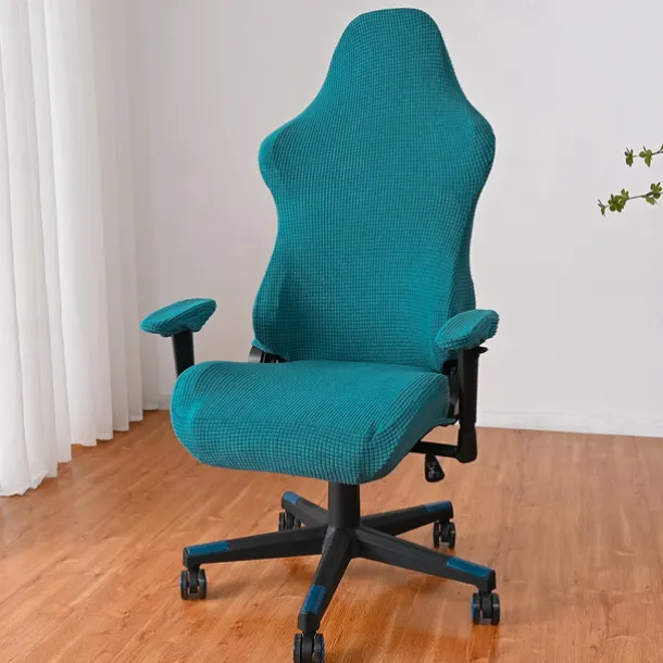 Split Office Chair Cover Gaming Chair Covers Burgundy Stretch Washable Computer Chair Slipcovers for Armchair, Swivel Chair, Gaming Chair,Computer boss Chair