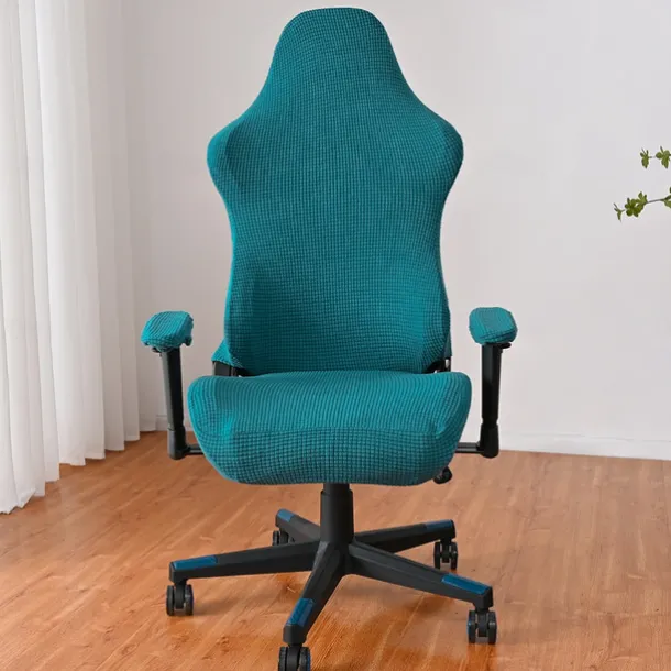 Split Office Chair Cover Gaming Chair Covers Burgundy Stretch Washable Computer Chair Slipcovers for Armchair, Swivel Chair, Gaming Chair,Computer boss Chair