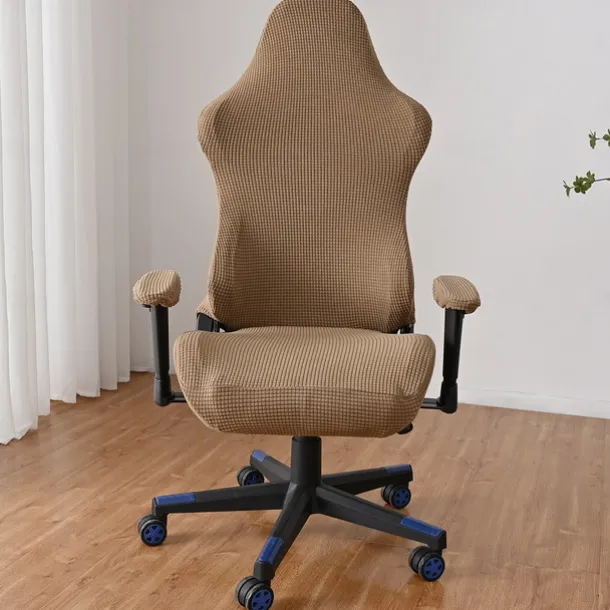 Split Office Chair Cover Gaming Chair Covers Burgundy Stretch Washable Computer Chair Slipcovers for Armchair, Swivel Chair, Gaming Chair,Computer boss Chair