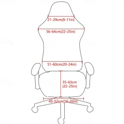 Split Office Chair Cover Gaming Chair Covers Burgundy Stretch Washable Computer Chair Slipcovers for Armchair, Swivel Chair, Gaming Chair,Computer boss Chair