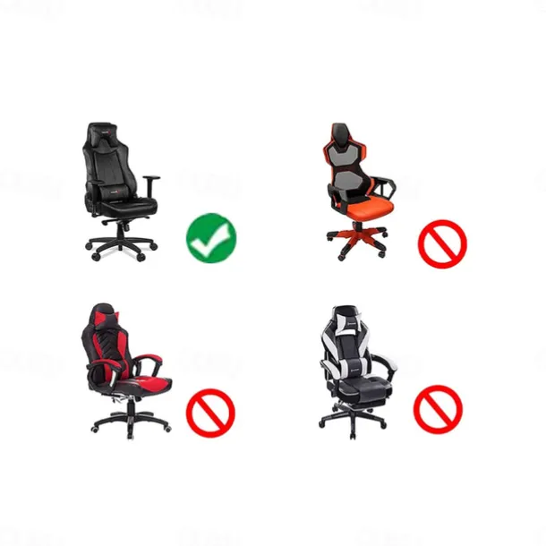 Split Office Chair Cover Gaming Chair Covers Burgundy Stretch Washable Computer Chair Slipcovers for Armchair, Swivel Chair, Gaming Chair,Computer boss Chair