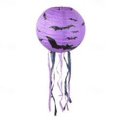 Spooky Halloween Pumpkin Lantern with Whisker Paper Perfect for Ghost Festival Atmosphere Arrangement and Home Decor