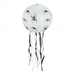 Spooky Halloween Pumpkin Lantern with Whisker Paper Perfect for Ghost Festival Atmosphere Arrangement and Home Decor