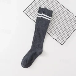 Spring And Autumn New Micro-pressure Stovepipe Over The Knee + Calf Socks Japanese Korean College Style Student High Stockings Football Socks