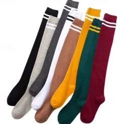 Spring And Autumn New Micro-pressure Stovepipe Over The Knee + Calf Socks Japanese Korean College Style Student High Stockings Football Socks