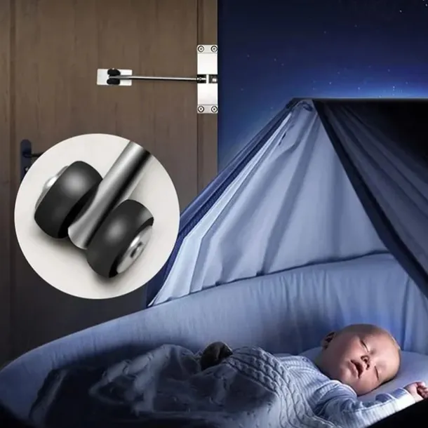 Spring Door Closer, Stainless Steel Adjustable Automatic Door Closer for Residential/Commercial use, Stainless Steel Surface Mounted Door Closer