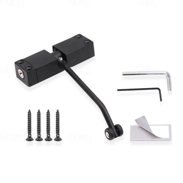 Spring Door Closer, Stainless Steel Adjustable Automatic Door Closer for Residential/Commercial use, Stainless Steel Surface Mounted Door Closer