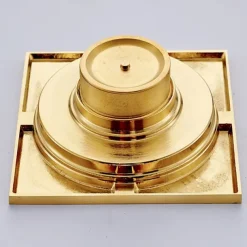 Square Shower Floor Drain Brass Removable Multipurpose Invisible Look Brass and Zinc Alloy Drain 1 pc