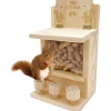 Squirrel Feeders for Outside Wooden Squirrel Window Feeder Nut Bar Squirrel Feeder Versatile Chipmunk Feeder Squirrel Feeding House for Windowsill Balcony