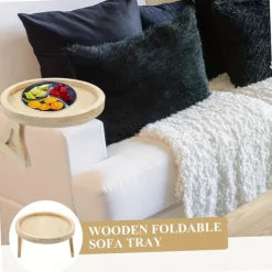 Stable Sofa Armrest Table 1 Tray Armrest Table Clip, Automatically Fixes The Tabletop, Perfect for Small Spaces, Great Gift for Family And Friends