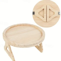 Stable Sofa Armrest Table 1 Tray Armrest Table Clip, Automatically Fixes The Tabletop, Perfect for Small Spaces, Great Gift for Family And Friends