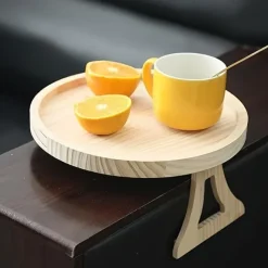 Stable Sofa Armrest Table 1 Tray Armrest Table Clip, Automatically Fixes The Tabletop, Perfect for Small Spaces, Great Gift for Family And Friends