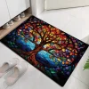 Stained Glass Tree Life Doormat Floor Mats Washable Rugs Kitchen Mat Non-Slip Oil Proof Rug Indoor Outdoor Mat Bedroom Decor Bathroom Mat Entrance Rug