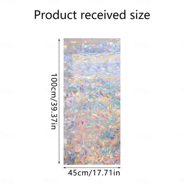 Stained Glass Window Film Rainbow Window Film Translucent Stained Glass Self Adhesive Film Static Cling Thermal Insulation Window Sticker for Home