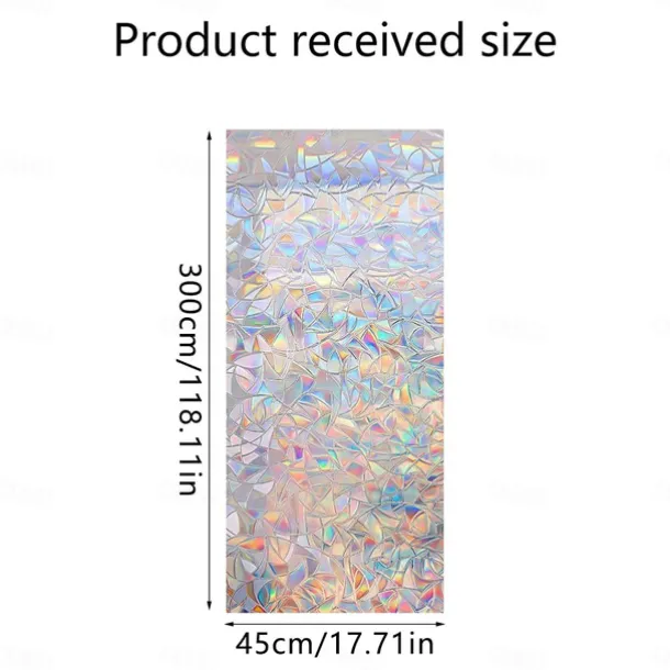 Stained Glass Window Film Rainbow Window Film Translucent Stained Glass Self Adhesive Film Static Cling Thermal Insulation Window Sticker for Home