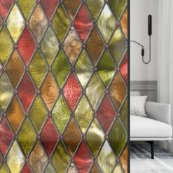 Stained Glass Window Film residue Window Paper Bathroom Living Room Window Shading Film Removable DIY Home Decoration Wall Decal Wall Decoration