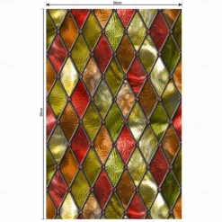 Stained Glass Window Film residue Window Paper Bathroom Living Room Window Shading Film Removable DIY Home Decoration Wall Decal Wall Decoration