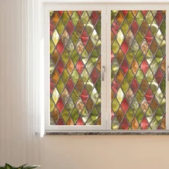 Stained Glass Window Film residue Window Paper Bathroom Living Room Window Shading Film Removable DIY Home Decoration Wall Decal Wall Decoration