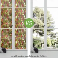 Stained Glass Window Film residue Window Paper Bathroom Living Room Window Shading Film Removable DIY Home Decoration Wall Decal Wall Decoration