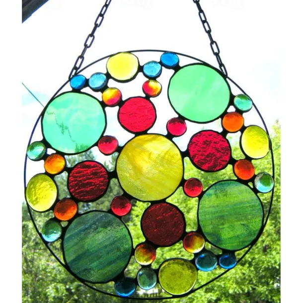 Stained Suncatcher Colorful Handicraft Pendant Creative Outdoor Garden Landscape Decoration Pendant