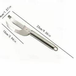 Stainless Steel 3 In 1 Fish Scale Knife, Cut/Scrape/Dig Maw Knife Scale Scraper, Sawtooth Peelers, Scraping Boning Filleting