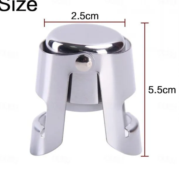 Stainless Steel Champagne Bottle Stopper Vacuum Sealed Sparkling Champagne Wine Bottle Saver Stopper Cap Bottle Opener Bar Tool Portable Stainless Latches Champagne Sparkling Wine Bottle Stopper
