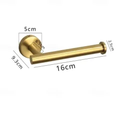 Stainless Steel Clothes And Hats Hook Bathroom Creative Roll Paper Towel Rack Single Pole Towel Rack Set Hook Five Piece Set