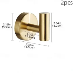 Stainless Steel Clothes And Hats Hook Bathroom Creative Roll Paper Towel Rack Single Pole Towel Rack Set Hook Five Piece Set