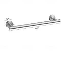 Stainless Steel Clothes And Hats Hook Bathroom Creative Roll Paper Towel Rack Single Pole Towel Rack Set Hook Five Piece Set