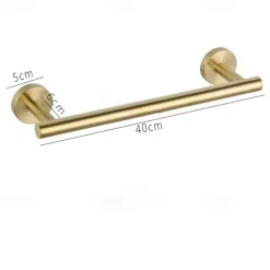 Stainless Steel Clothes And Hats Hook Bathroom Creative Roll Paper Towel Rack Single Pole Towel Rack Set Hook Five Piece Set