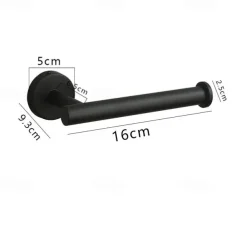 Stainless Steel Clothes And Hats Hook Bathroom Creative Roll Paper Towel Rack Single Pole Towel Rack Set Hook Five Piece Set