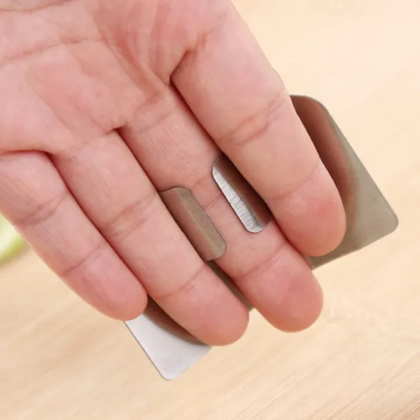 Stainless Steel Finger Hand Protector, Stainless Steel Finger Protector Finger Hand Not To Hurt Cut Safety Guard Finger Protection Tools Kitchen Cooking Tools