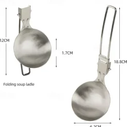 Stainless Steel Foldable Spatula Shovel, Portable Food Turner BBQ Tools,Outdoor SUS304 Compact & Durable Cooking Utensils for Camping, Hiking, Picnic, Travel, Easy to Use and Store