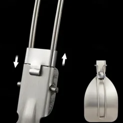 Stainless Steel Foldable Spatula Shovel, Portable Food Turner BBQ Tools,Outdoor SUS304 Compact & Durable Cooking Utensils for Camping, Hiking, Picnic, Travel, Easy to Use and Store