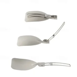 Stainless Steel Foldable Spatula Shovel, Portable Food Turner BBQ Tools,Outdoor SUS304 Compact & Durable Cooking Utensils for Camping, Hiking, Picnic, Travel, Easy to Use and Store