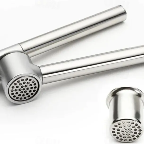 Stainless Steel Garlic Press Hand Garlic Masher Food Crusher Ginger Mud Squeezer Vegetables Chopping Cutter Kitchen Tools