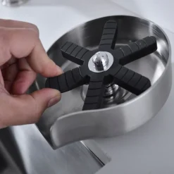 Stainless Steel Glass Rinser for Kitchen Sink, Glass Bottle Cup Washer for Sink Cup Rinser Clean Sink Attachment Accessories for Baby Bottle, Bar Wine Glass, and More Cups