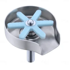 Stainless Steel Glass Rinser for Kitchen Sink, Glass Bottle Cup Washer for Sink Cup Rinser Clean Sink Attachment Accessories for Baby Bottle, Bar Wine Glass, and More Cups