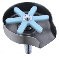 Stainless Steel Glass Rinser for Kitchen Sink, Glass Bottle Cup Washer for Sink Cup Rinser Clean Sink Attachment Accessories for Baby Bottle, Bar Wine Glass, and More Cups