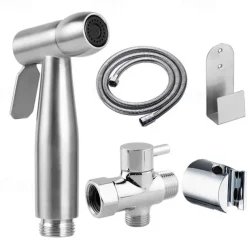 Stainless Steel Handheld Bidet Mixing Valve Toilet Bow Cleaning Set Bidet Sprayer Faucet Balcony Cleaning Accessories Washlet