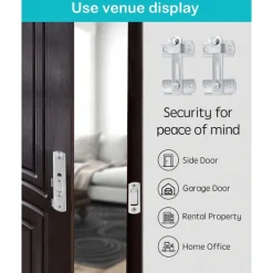 Stainless Steel Hasp Latch Lock Door Lock Guard Latch Boltfor Sliding Door Window Cabinet Fitting for Home Security Door Hardware Accessories