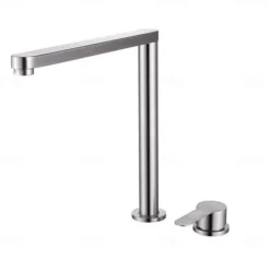 Stainless Steel Kitchen Faucet Sink Mixer Folding Vessel Tap, Single Handle 360 Degree Swivel with G1/2 Cold and Hot Hose